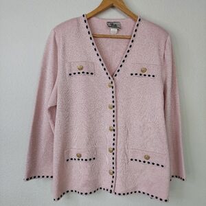 Vintage Mita Knit Sweater Cardigan   Size 16 Petite